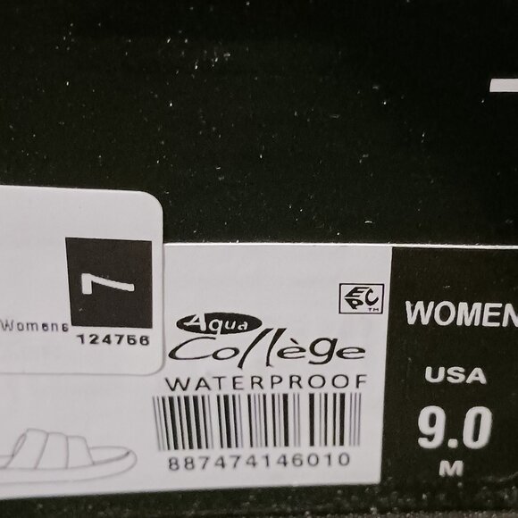 Aqua College Womens Simona Open Toe Pool Slides in Black, Size 9, Waterproof‎ - Picture 7 of 7